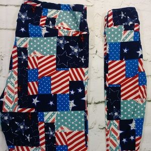 Lularoe Americana Mommy and Me leggings